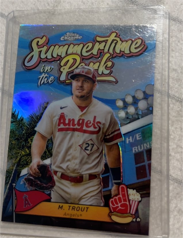 2024 Topps Chrome Summertime in the Park #SITP-10 Mike Trout — front