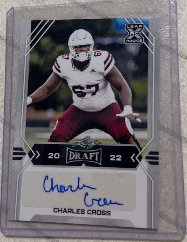 2022 Leaf Draft Autographs #BA-CC1 Charles Cross — front