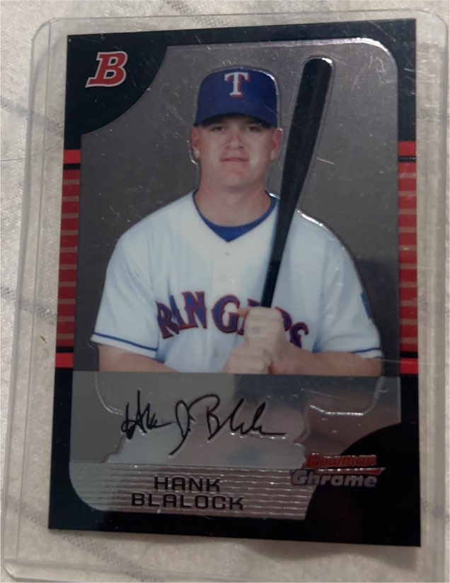 2005 Bowman Chrome #5 Hank Blalock — front