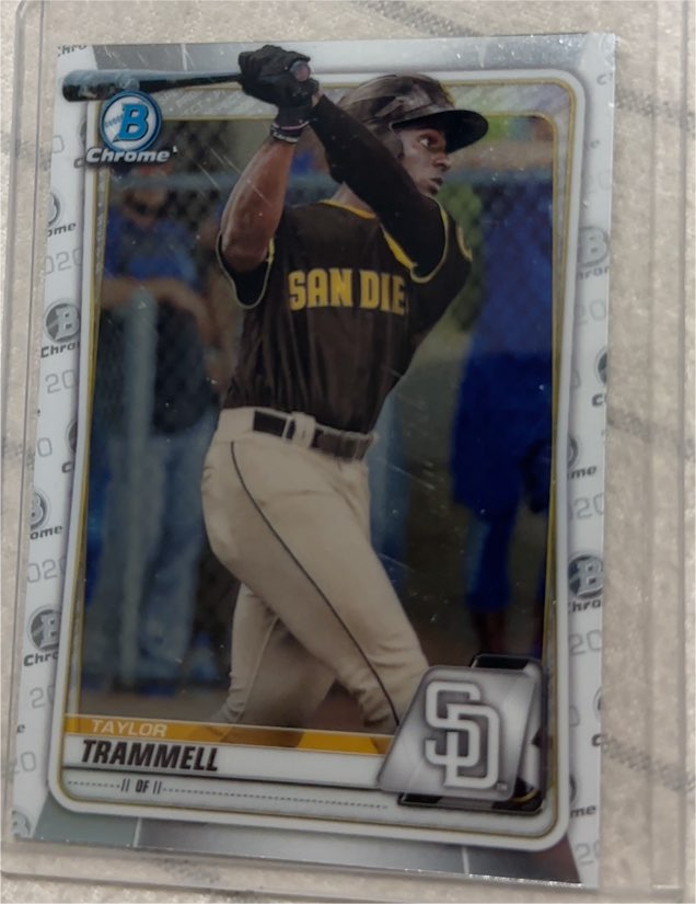 2020 Bowman Chrome Prospects #BCP-130 Taylor Trammell — front