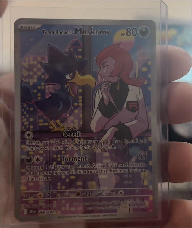 2023 Pokémon Scarlet & Violet Destined Rivals #200 Team Rocket's Murkrow — front