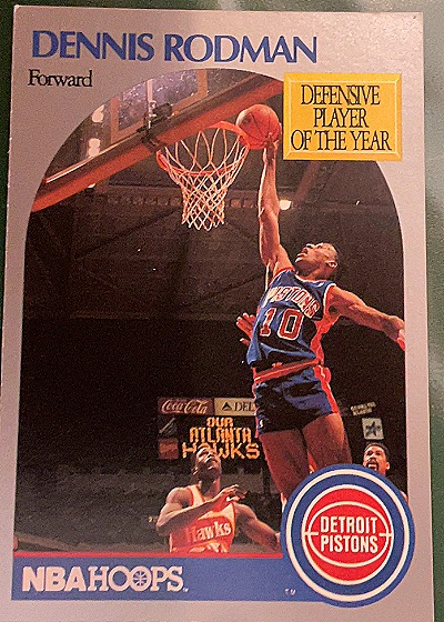 1990 Hoops #109 Dennis Rodman — front