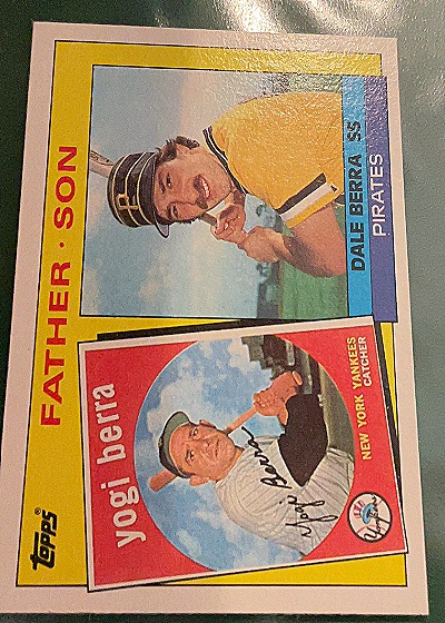 1985 Topps #132 Yogi Berra / Dale Berra — front