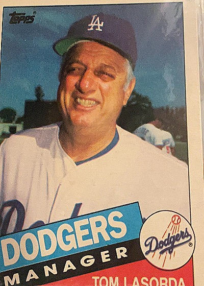 1985 Topps #601 Tommy Lasorda — front