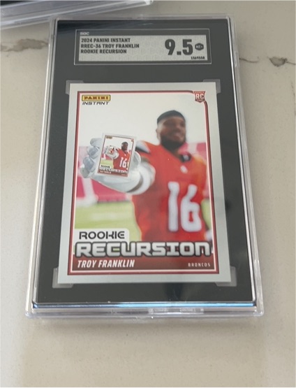 2024 Panini Instant #RREC-36 Troy Franklin Rookie Recursion — front