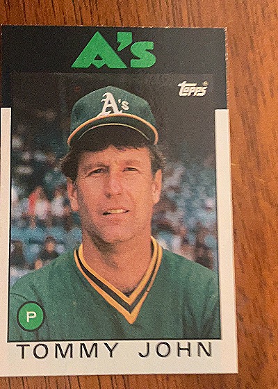 1986 Topps #240 Tommy John — front