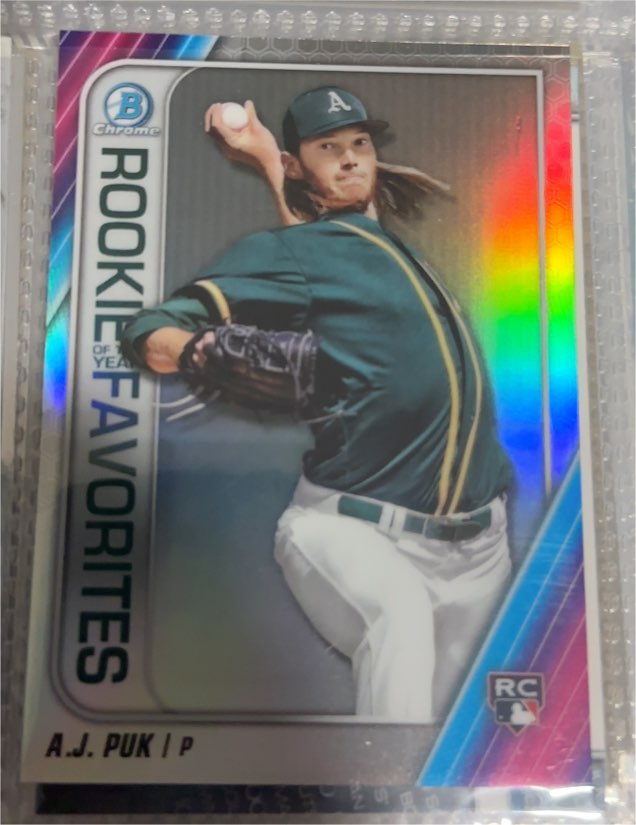 2020 Bowman Chrome #ROYF-AP A.J. Puk Rookie of the Year Favorites — front
