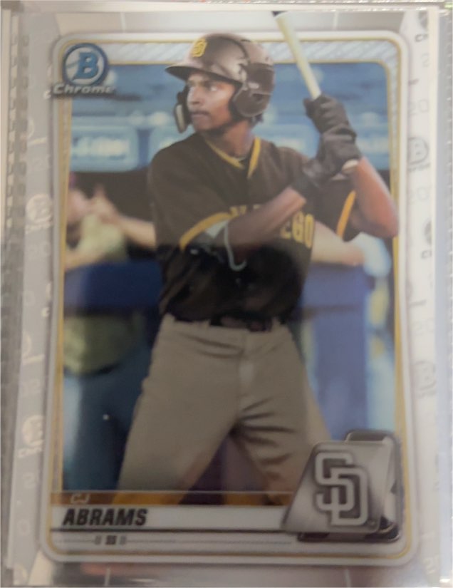 2020 Bowman Chrome #BCP-62 CJ Abrams — front