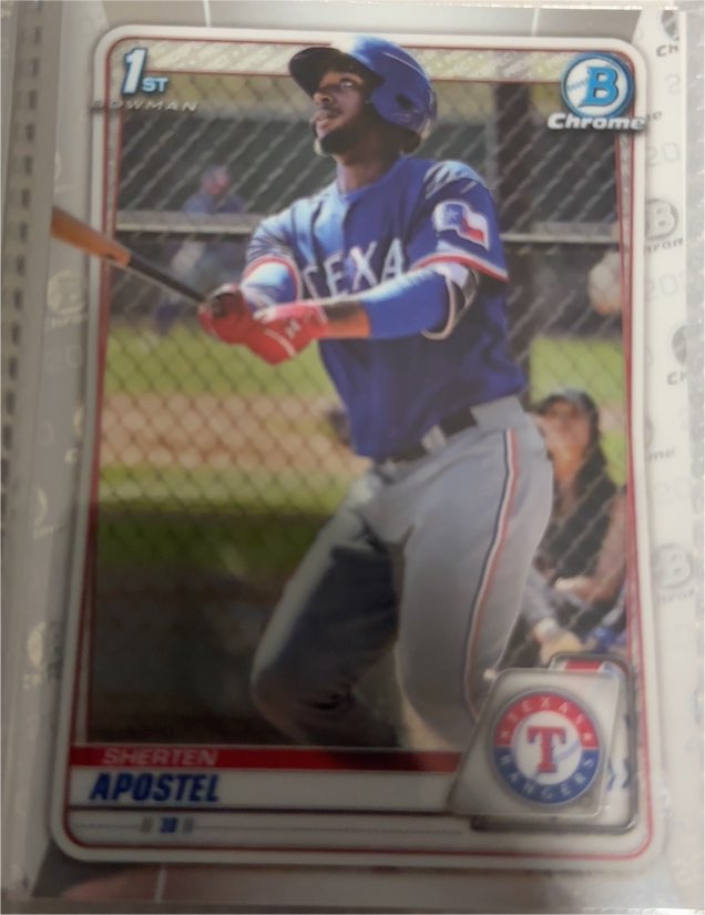 2020 Bowman Chrome #BCP-46 Sherten Apostel — front