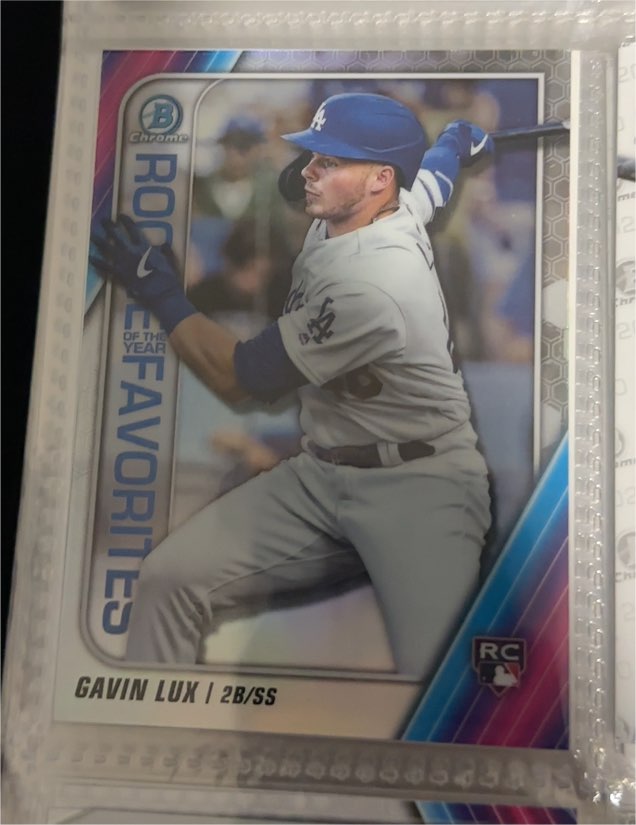 2020 Bowman Chrome Rookie of the Year Favorites #ROYF-GL Gavin Lux — front
