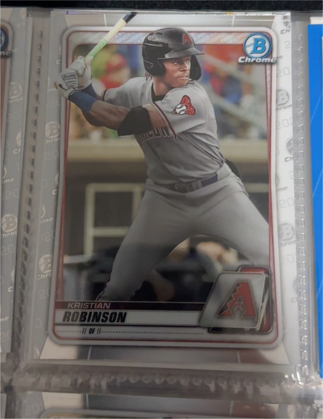 2020 Bowman Chrome #BCP-27 Kristian Robinson — front
