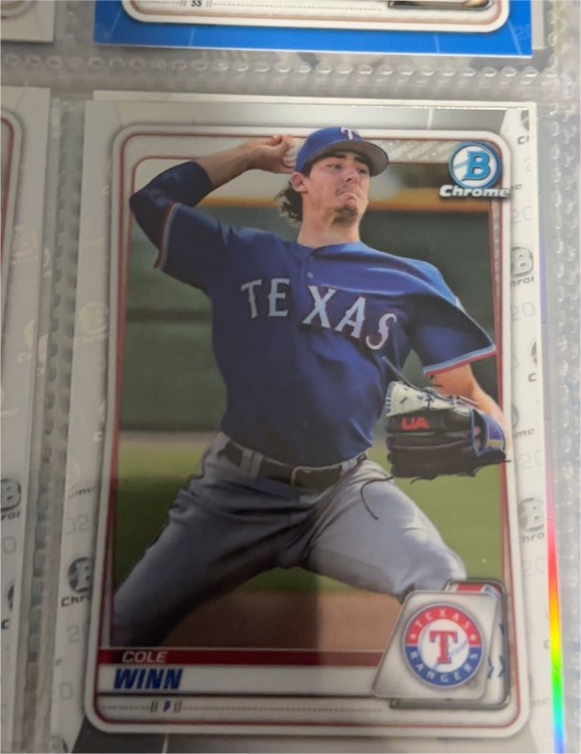 2020 Bowman Chrome Prospects #BCP-107 Cole Winn — front