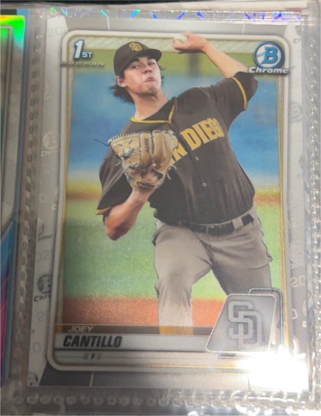 2020 Bowman Chrome #BCP-76 Joey Cantillo — front