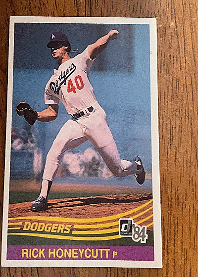 1984 Donruss #494 Rick Honeycutt — front