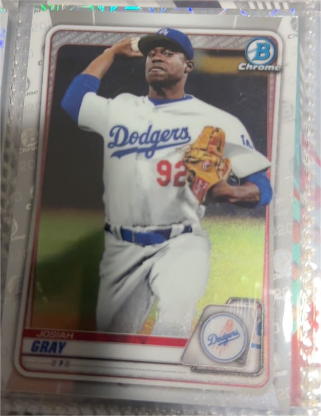 2020 Bowman Chrome #BCP-48 Josiah Gray — front