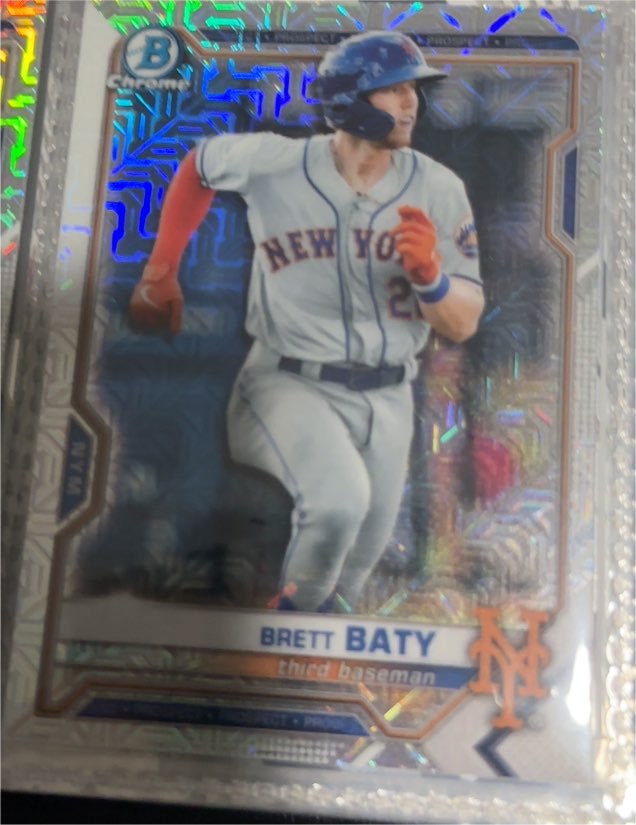 2021 Bowman Chrome #BCP-237 Brett Baty Mojo Refractor — front