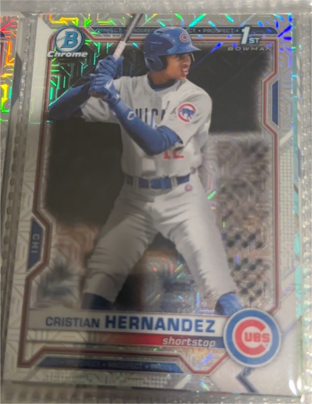 2021 Bowman Chrome #BCP-171 Cristian Hernandez — front