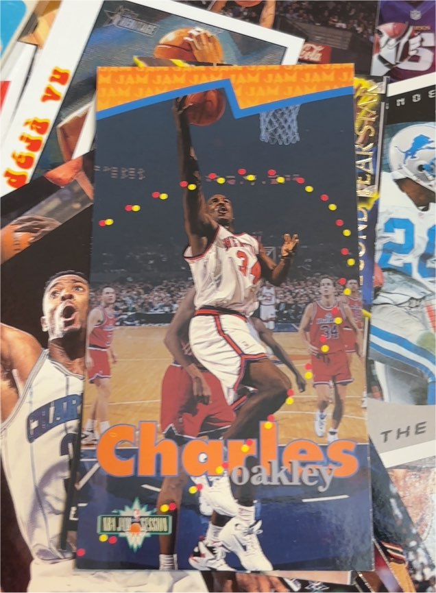 1995-96 Fleer NBA Jam Session Die-Cut Charles Oakley #D73 — front