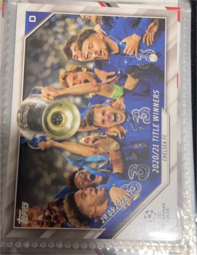 2021-22 Topps UEFA Champions League #45 2020/21 Title Winners Chelsea FC — front