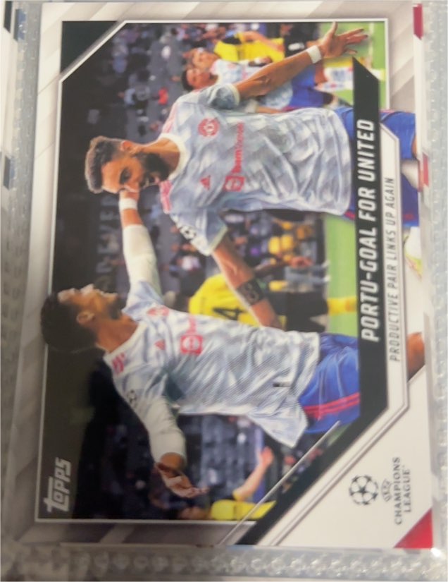 2021-22 Topps UEFA Champions League #128 Portu-goal for United — front
