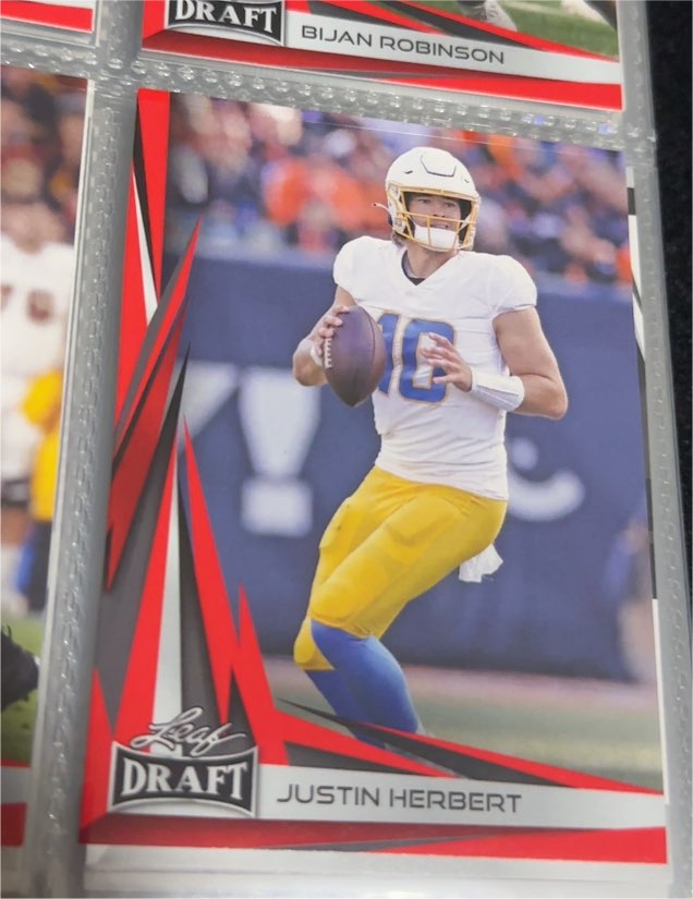 2023 Leaf Draft #B2-3 Justin Herbert — front