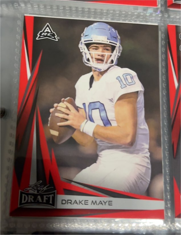 2023 Leaf Draft #B2-4 Drake Maye Rookie RC — front