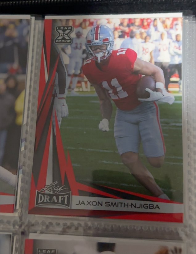 2023 Leaf Draft #B2-9 Jaxon Smith-Njigba — front