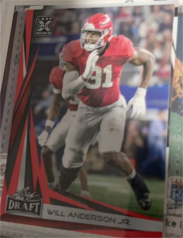 2023 Leaf Draft #B2-10 Will Anderson Jr. — front