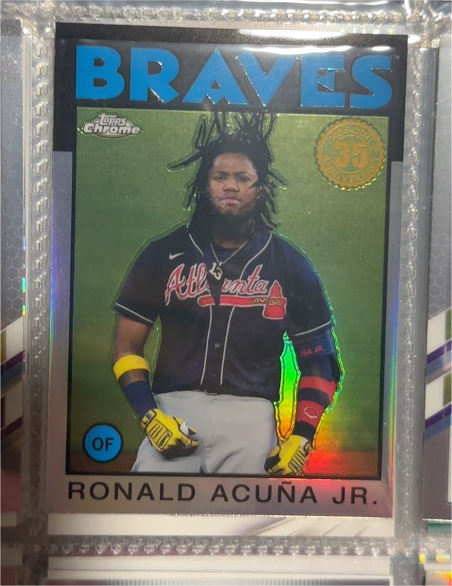 2021 Topps Chrome 1986 35th Anniversary #86BC-3 Ronald Acuna Jr. — front