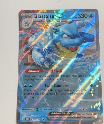 2023 Pokémon SV07: Stellar Crown #030/142 Blastoise ex — front