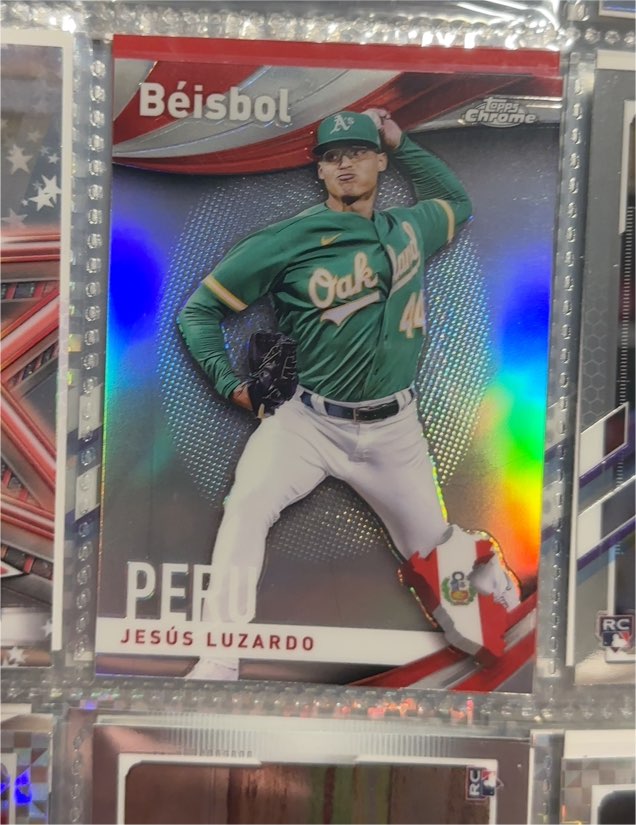2021 Topps Chrome #B-12 Jesus Luzardo Beisbol Peru — front