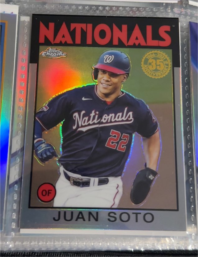 2021 Topps Chrome 1986 Throwback #86BC-4 Juan Soto — front