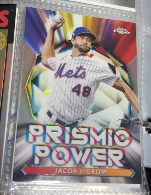 2021 Topps Chrome Prismic Power #PP-1 Jacob deGrom — front