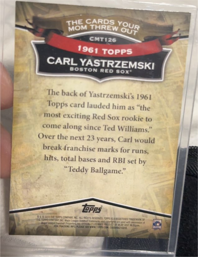 1961 Topps #126 Carl Yastrzemski — front