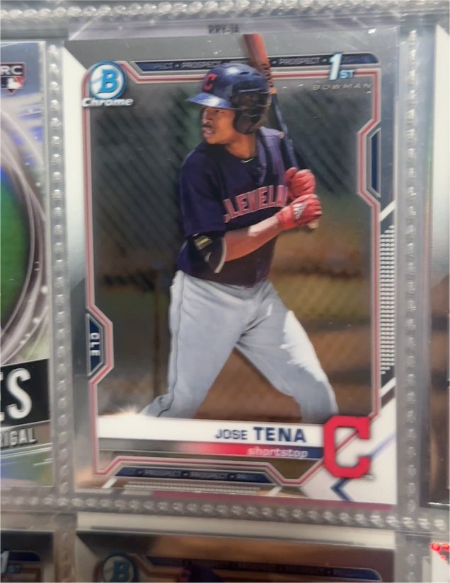 2021 Bowman Chrome Prospects 1st Bowman #BCP-128 Jose Tena — front