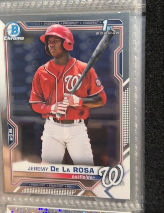 2021 Bowman Chrome Prospects #BCP-25 Jeremy De La Rosa — front