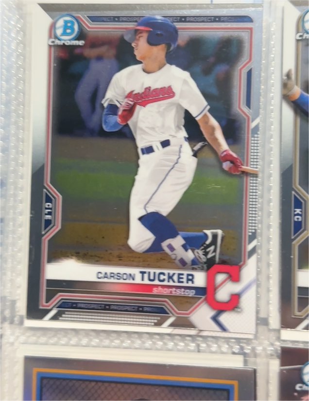 2021 Bowman Chrome Prospects #BCP-77 Carson Tucker — front