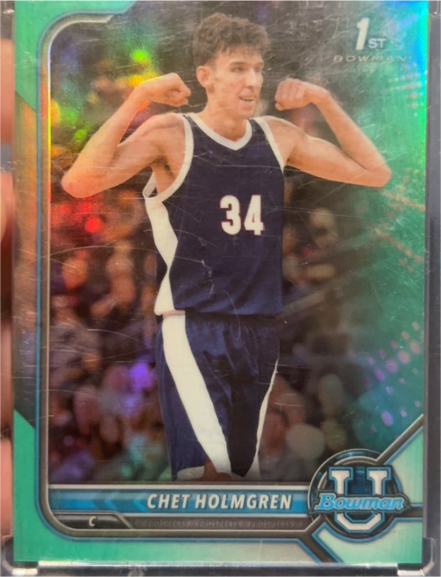 2021-22 Bowman University #38 Chet Holmgren — front
