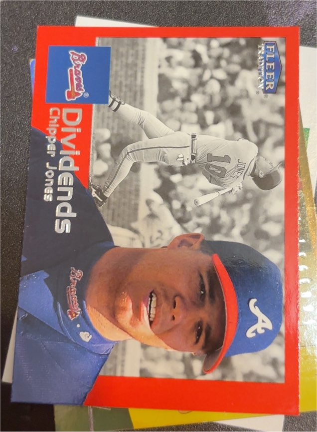 2000 Fleer Tradition Dividends #4D Chipper Jones — front