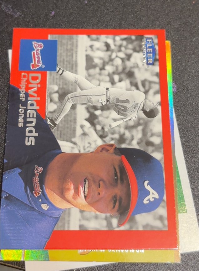 2000 Fleer Tradition Dividends #4D Chipper Jones — front