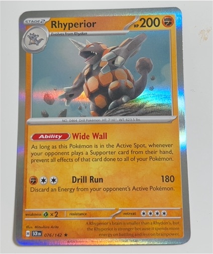 2024 Pokémon TCG Stellar Crown #076 Rhyperior — front