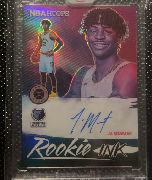 2019-20 Panini Hoops Premium Stock #RI-JMT Ja Morant Rookie Ink — front