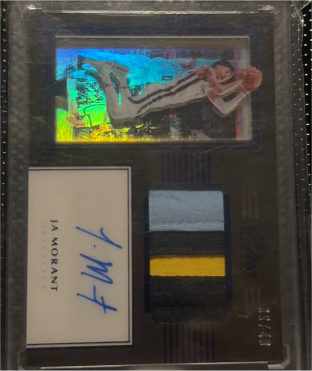 2019 Panini One and One Ja Morant Rookie Patch Auto — front