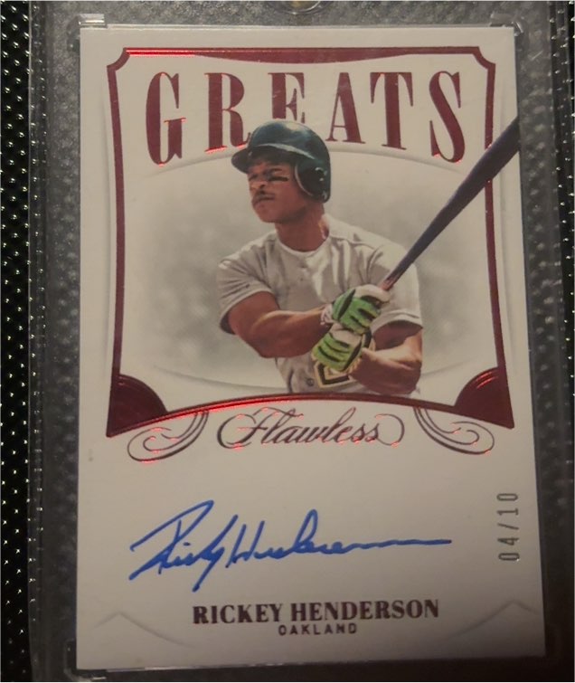 2020 Panini Flawless Greats #GA-RH Rickey Henderson — front