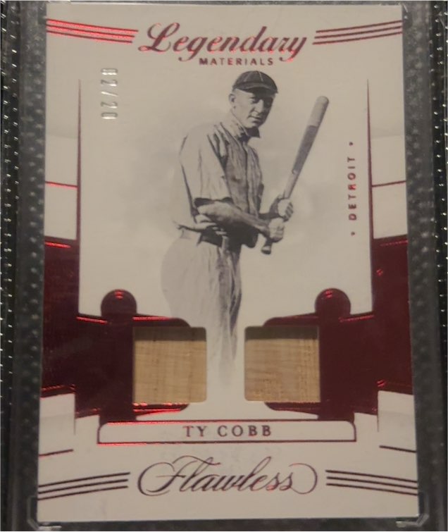 2020 Panini Flawless Legendary Materials #LM-TC Ty Cobb — front
