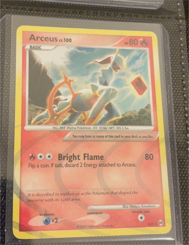 2009 Pokémon AR3 Arceus — front