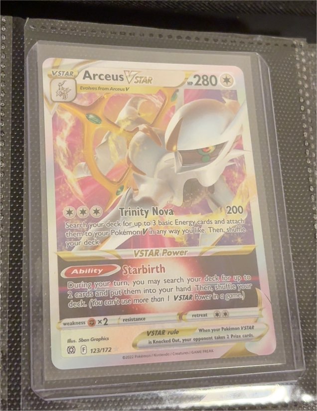 2022 Pokémon TCG Brilliant Stars #123 Arceus VSTAR — front
