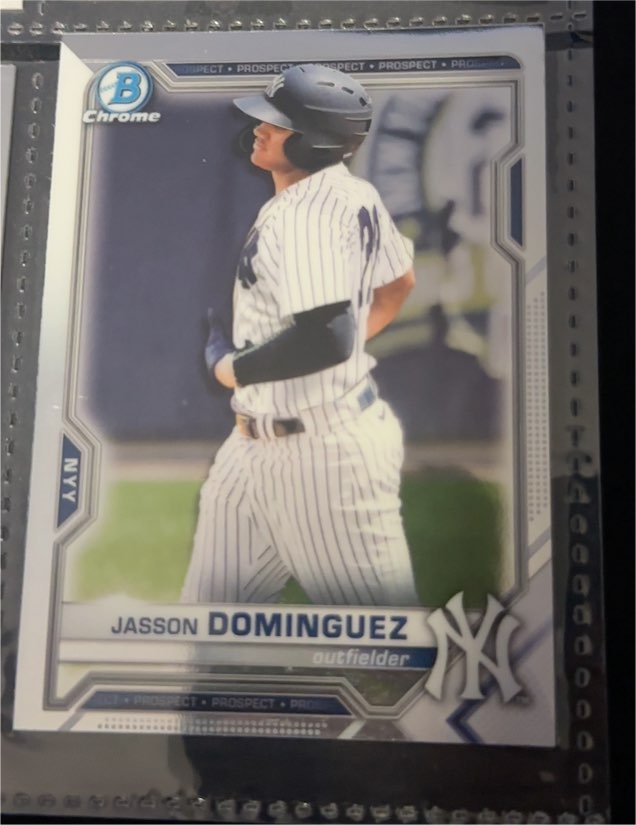 2021 Bowman Chrome Prospects #BCP-13 Jasson Dominguez — front