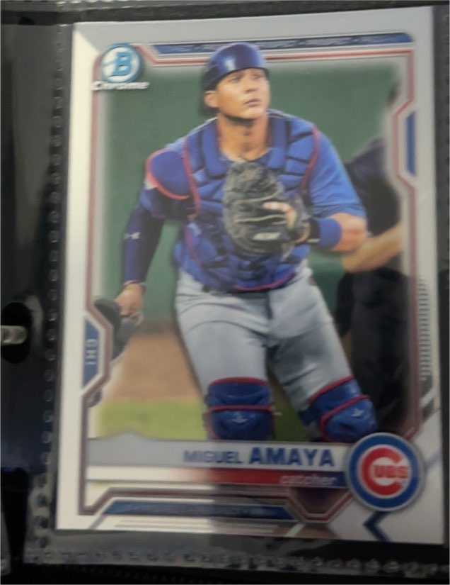 2021 Bowman Chrome Prospects #BCP-148 Miguel Amaya — front