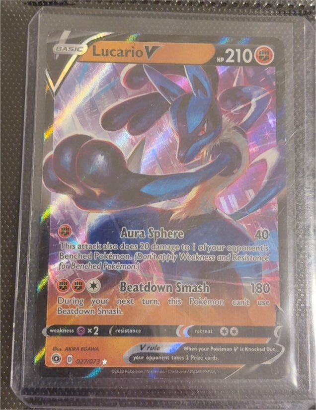 2020 Pokémon Champion's Path #027 Lucario V — front